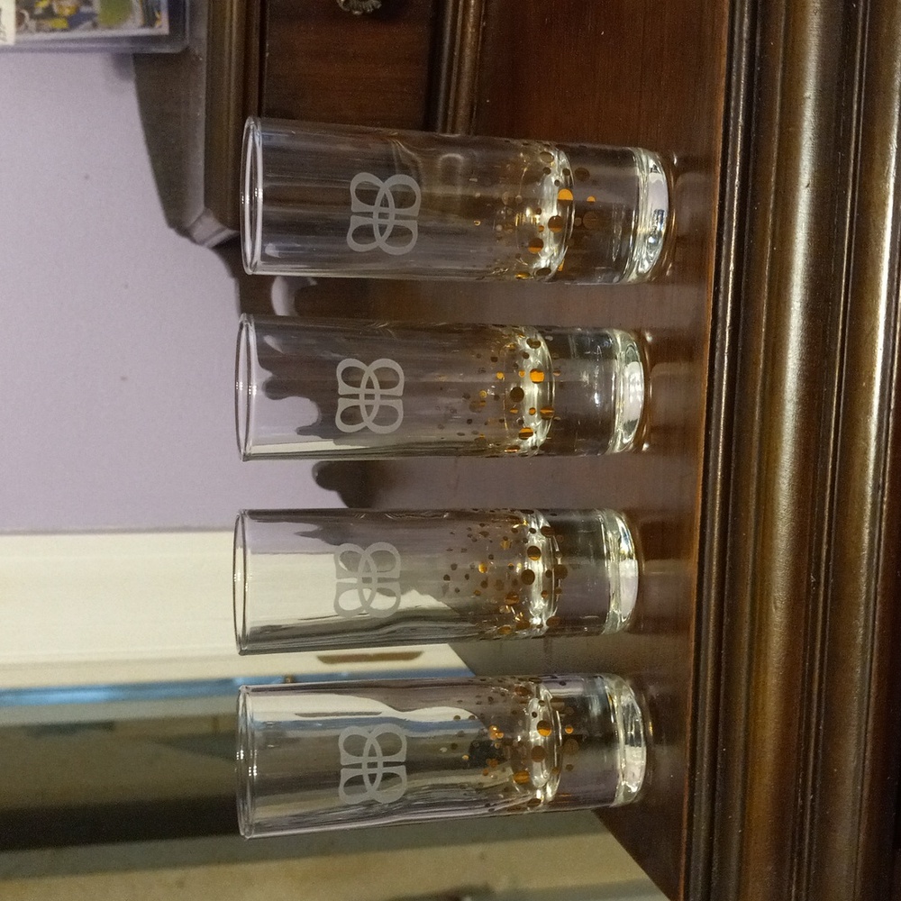 Four vintage Bailey's tall shot glasses for one money